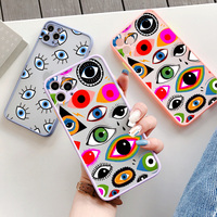 Lucky Eye niebieskie oko zła drukuj twardy futerał na telefon dla iPhone SE2020 12 13 mini 11 Pro Max XR X XS MAX 7 8 6s Plus odporna na wstrząsy okładka 3